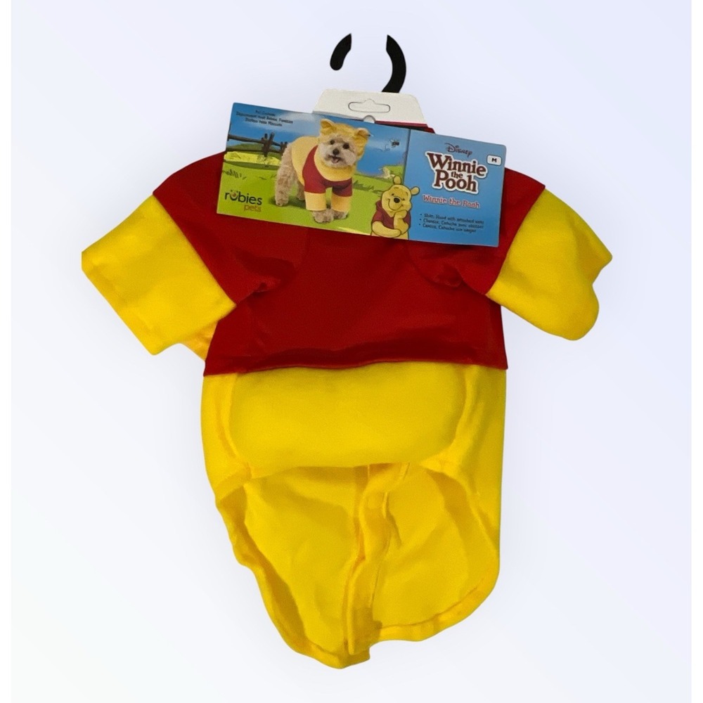 Rubies Disney Winnie the Pooh Dog Costume MEDIUM Yellow Red Polyester